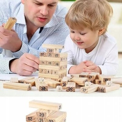 Klocki drewniane wieża gra zręcznościowa styl jenga