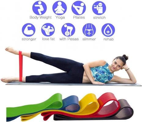 Opaski fitness gumy oporowe 5 sztuk