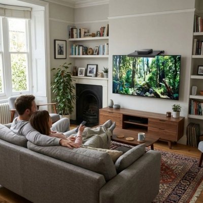 Półka na TV / monitor – uchwyt na dekoder, piloty i akcesoria