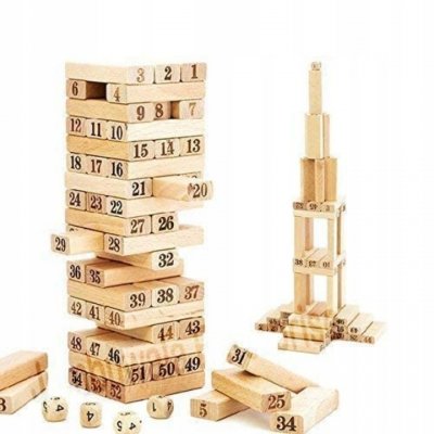Klocki drewniane wieża gra zręcznościowa styl jenga