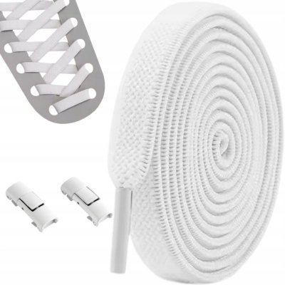 Sznurówki bez wiązania elastyczne gumowe do butów 100 cm białe