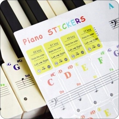 naklejki na pianino fortepian klawisze akordeon