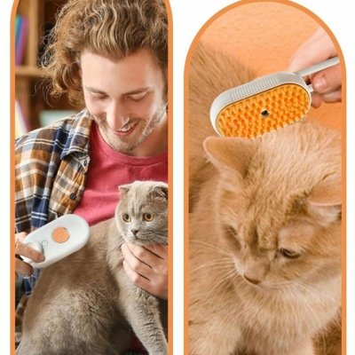 Szczotka parowa dla kota i psa elektryczna do pielęgnacji sierści