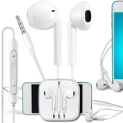 słuchawki przewodowe do telefonu białe