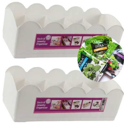 Pojemnik wielofunkcyjny dzielony na przyprawy kosmetyki 2 sztuki