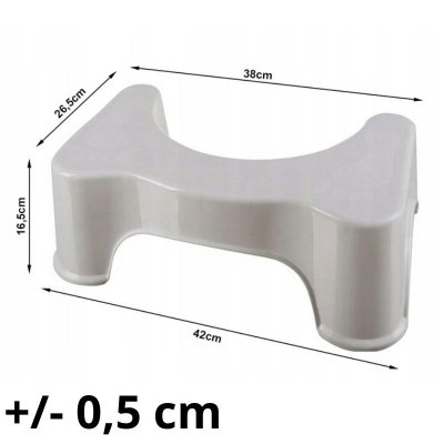 Podnóżek toaletowy 17 cm – ergonomiczny stołek pod muszlę klozetową