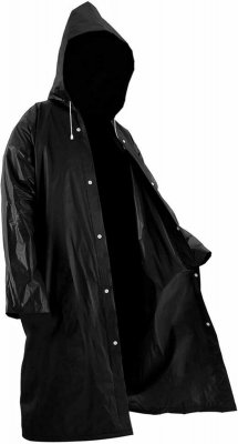 Płaszcz przeciwdeszczowy na zatrzaski czarny