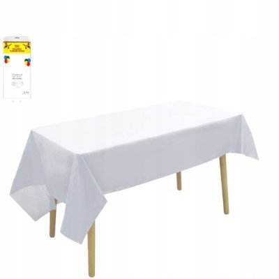 Obrus jednorazowy PEVA 137x274 cm biały