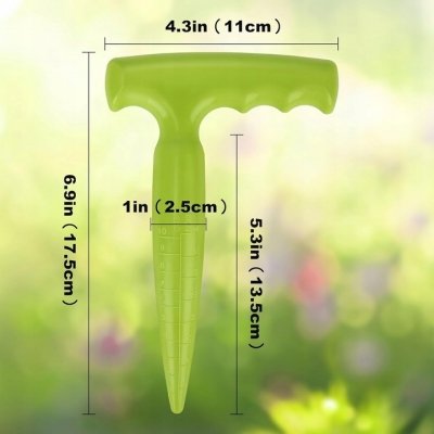 Pikownik do sadzenia roślin z miarką zielony