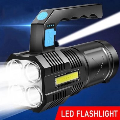 Latarka led 2000lm z uchwytem akumulatorowa