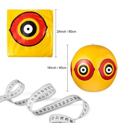 Balon straszak na ptaki z odblaskami i wstążką