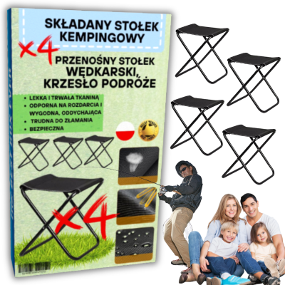Krzesło turystyczne składane taboret wędkarski, campingowy