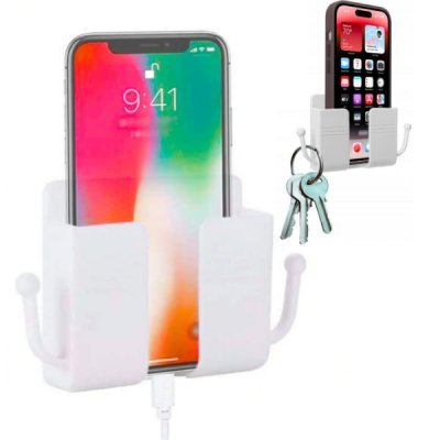 Uchwyt na telefon do ściany z wieszaczkami