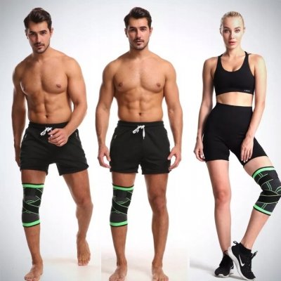 Opaska na kolano wiązana XL Green