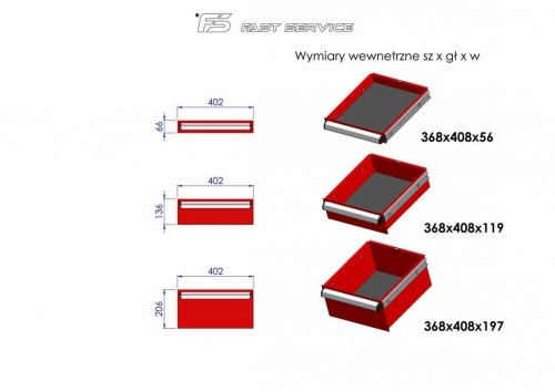 Wózek warsztatowy MEGA z 15 szufladami PM-212-13