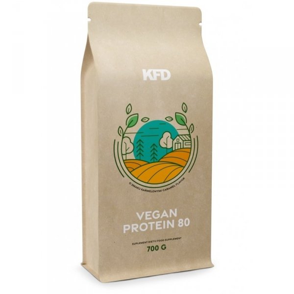 KFD Vegan Protein 80 Białko 700g Karmel