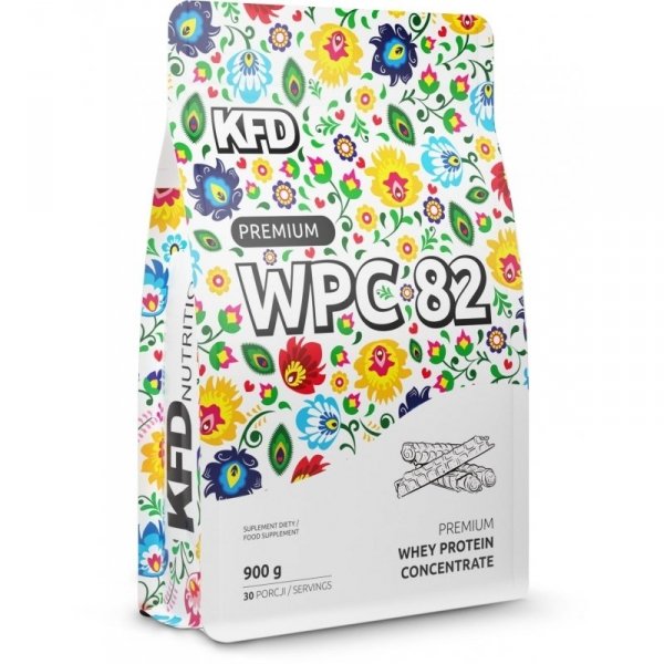 Białko KFD Premium WPC 82 900 g Rurka z kremem