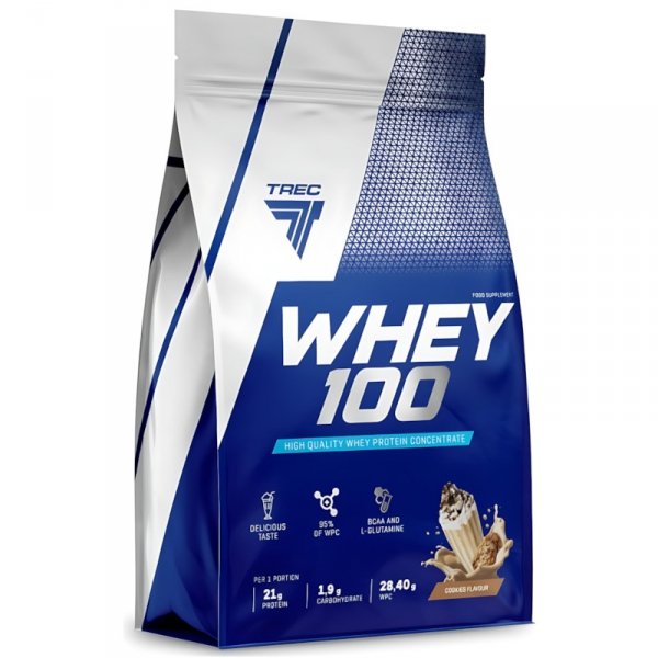 Białko Trec Whey 100 900g Cookies Cream - Ciasteczkowe
