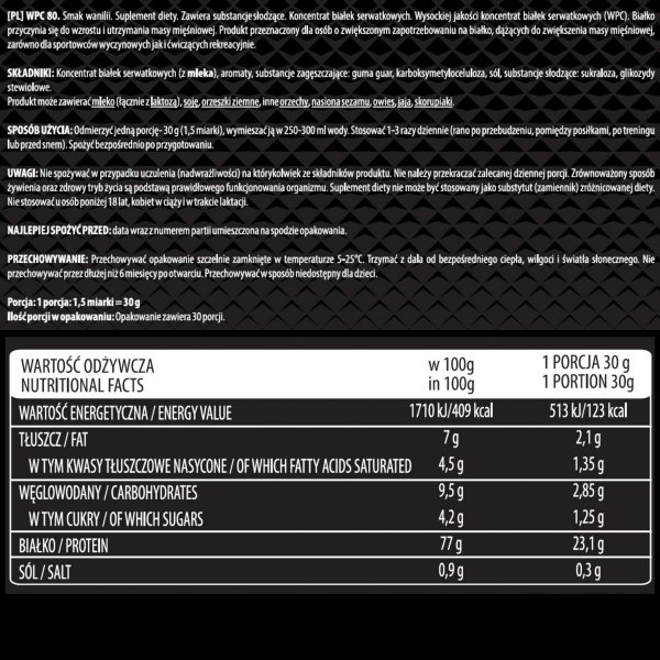  WPC 80 Nutrition22 2000g info