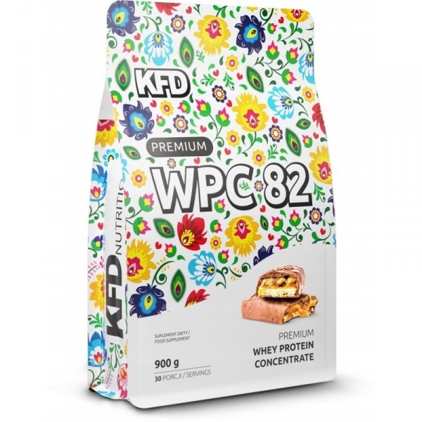 Białko KFD Premium WPC 82 900 g Baton Karmel-Orzech