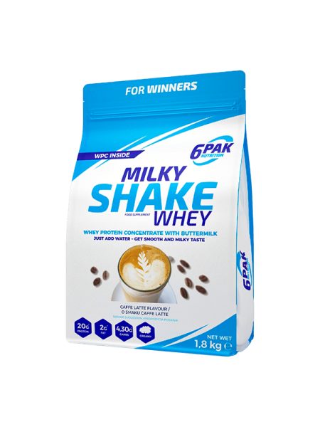 6PAK Milky Shake Whey 1800g Caffe Latte