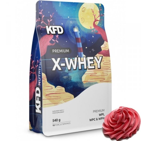 KFD X-Whey 540g Krem Malinowy
