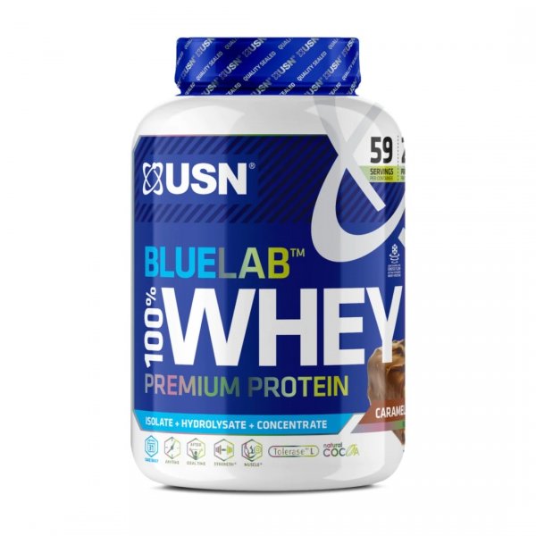 USN Blue Lab 100% Whey Protein 2000g Karmel-Czekolada