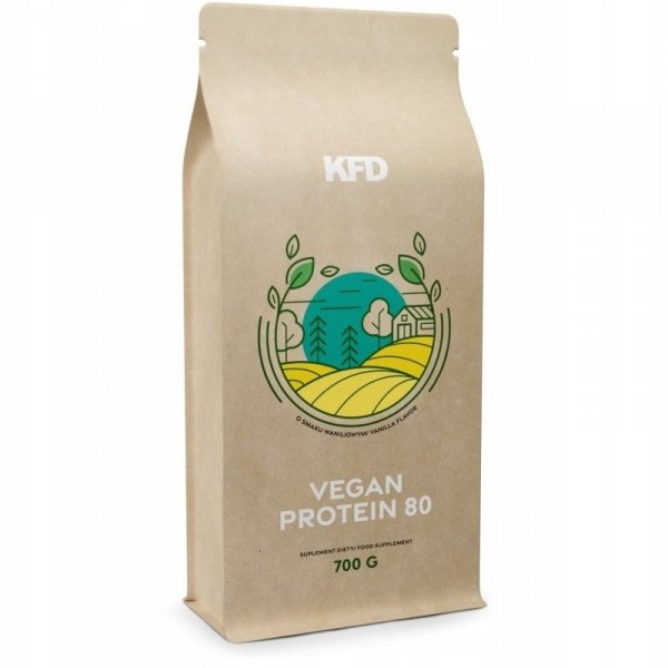 Białko Roślinne KFD Vegan Protein 80 700g Wanilia