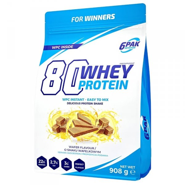  6Pak 80 Whey Protein 908g Wafelek
