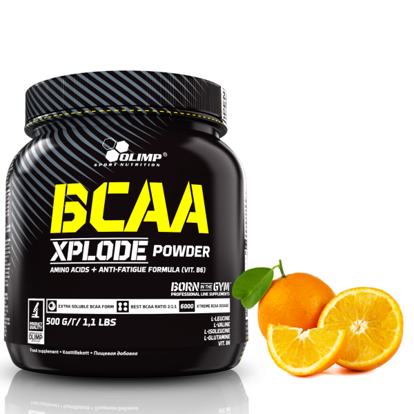 Olimp BCAA Xplode Powder 500g Aminokwasy smak pomarańcza
