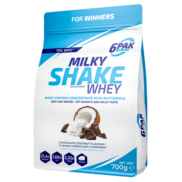 6PAK Milky Shake Whey 700g Coconut-Chocolate
