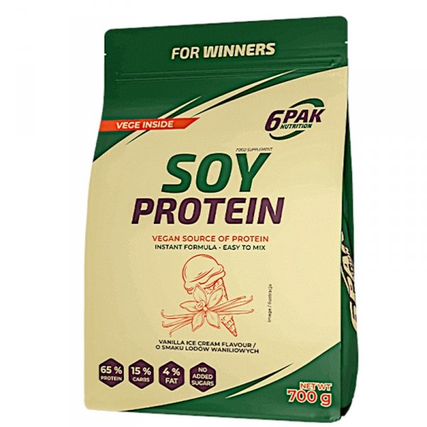  6PAK Soy Protein 700g Lody Waniliowe