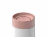 Lund London Kubek podróżny 350ml biały/różowy, Travel