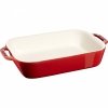 Zestaw 3 Półmisków Prostokątnych, Czerwony Cooking Staub