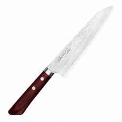 Kunio Masutani VG-10 Hammered Red Damascus Nóż Szefa kuchni 18 cm