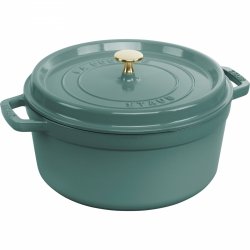 Garnek żeliwny Okrągły 5.2 Ltr, Eukaliptusowy La Cocotte Staub