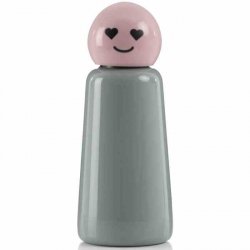 Lund London Butelka 300ml szara/różowa Serce, Mini