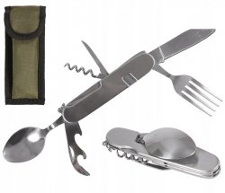 Scyzoryk Niezbędnik 6w1 + Pokrowiec Oliv Mil-tec