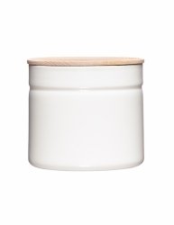 RIESS - Pojemnik z drewnianą pokrywą 1,3l Pure White