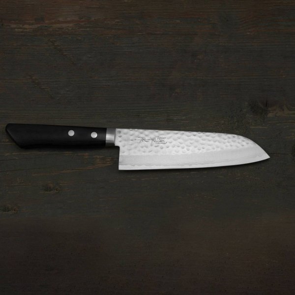 Kunio Masutani VG-10 Hammered Damascus Nóż Santoku 17 cm