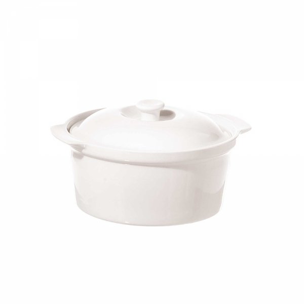 Okrągła Waza Z Pokrywą 28 Cm Cortona La Porcellana Bianca