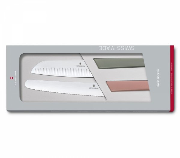 Zestaw 2 noży kuchennych Swiss Modern Victorinox kolorowy  6.9096.22G