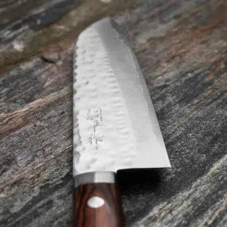 Kunio Masutani VG-1 Hammered Machoń Nóż Santoku 17 cm