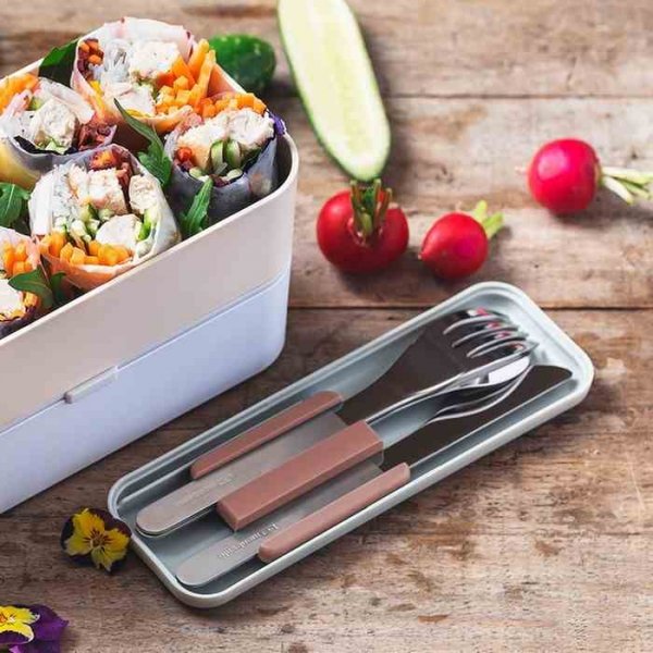 Monbento Sztućce podróżne Moka, Pink