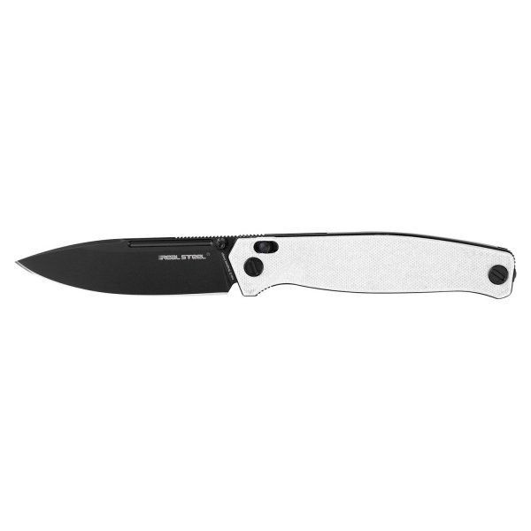 Nóż Real Steel Huggin czarno-biały, składany