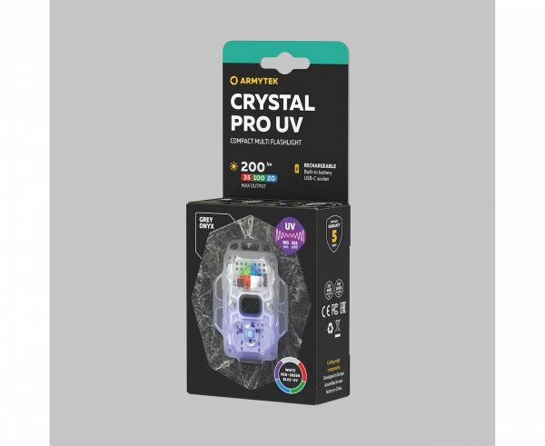 Latarka Armytek Crystal Pro UV Grey 200 lm