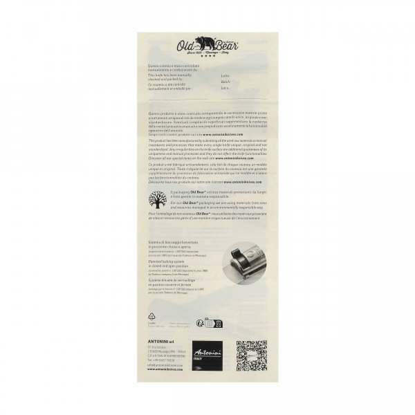 Nóż składany Antonini Old Bear Classical Wavy 210 mm - walnut