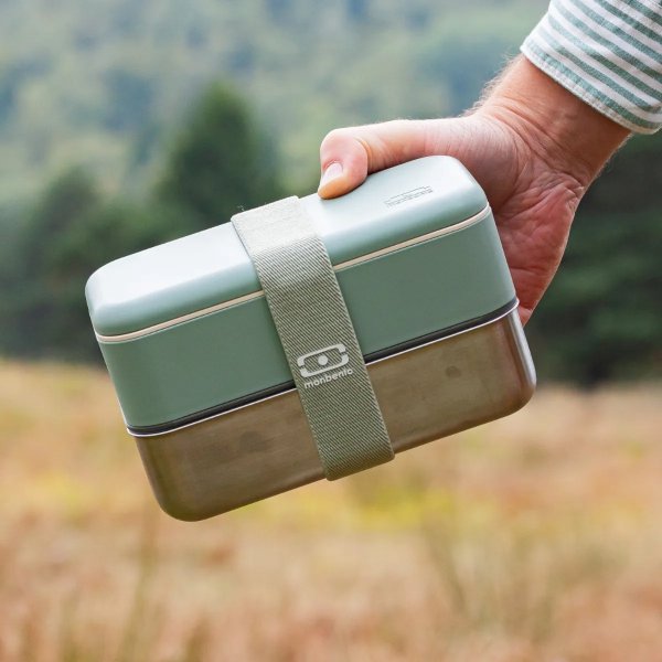 Monbento Sense Original bento lunchbox 1.2L Green Natural