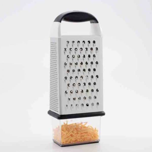 OXO-Tarka z pojemnikiem stalowo-czarna, Good Grips