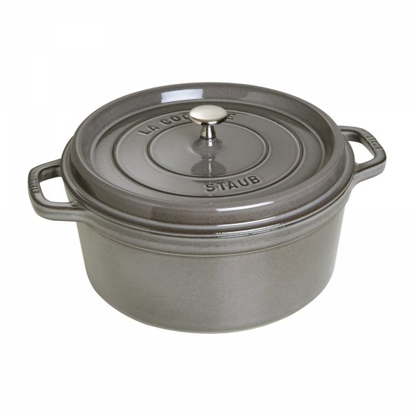 Garnek żeliwny Okrągły 6.7l Grafitowy La Cocotte Staub
